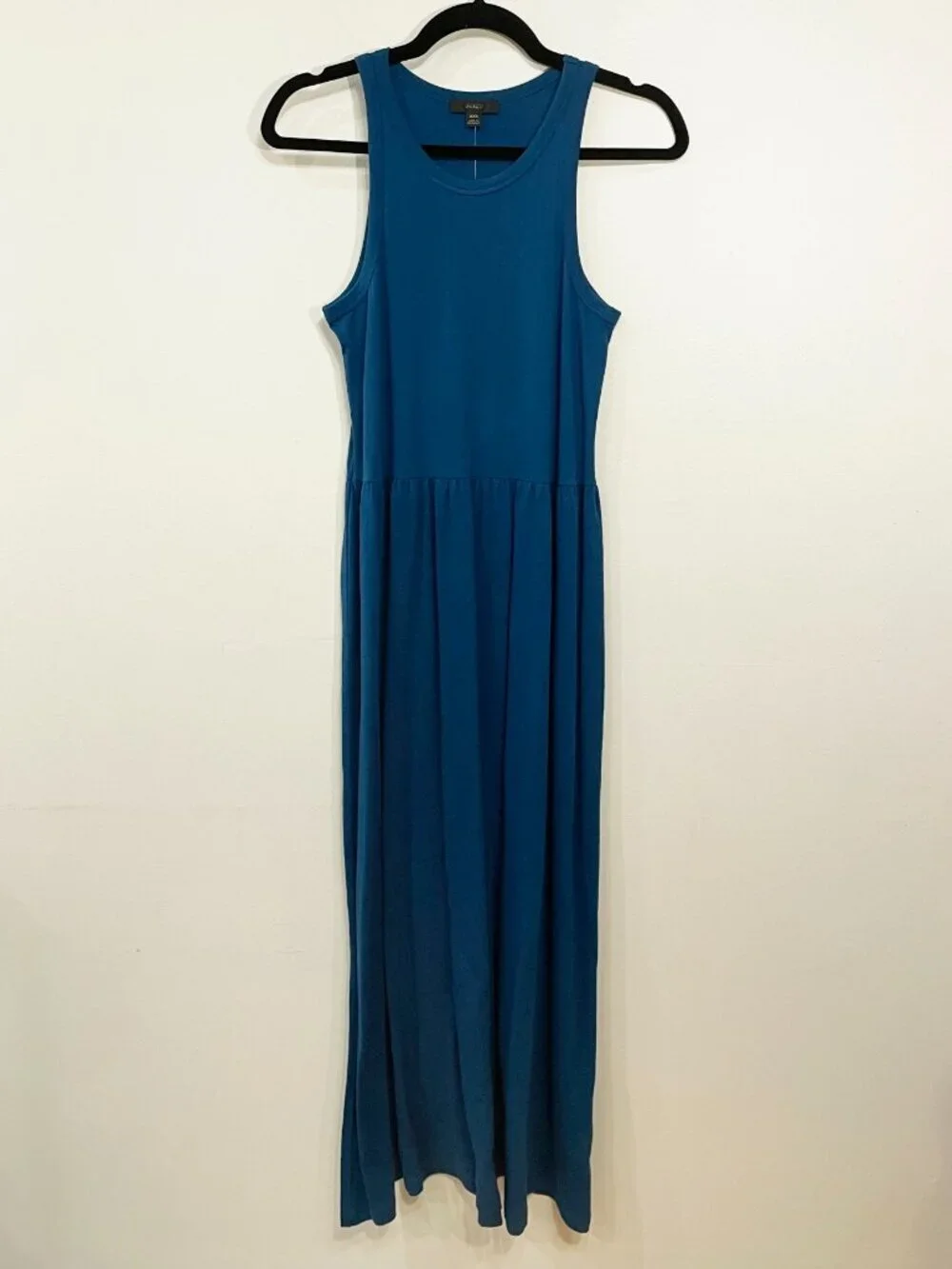 New J.Crew 100% Cotton Maxi Dress Dark Teal Blue XXS